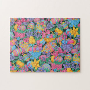 Paasmanden en eieren legpuzzel