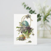  paasmandje feestdagenkaart (Staand voorkant)