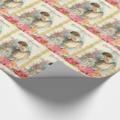 paasmandje fijn klein meisje cadeaupapier (Hoek)