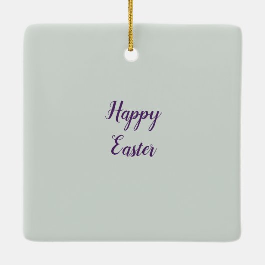 paasmeisje Bunny Rabbit en Tulips Keramisch Ornament (Achterkant)