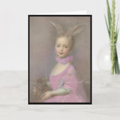 paasmeisje met Kaart met bunny Ears (Voorkant)