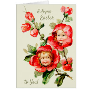 Paasmeisjes in de bloemen Floral fantasy Card