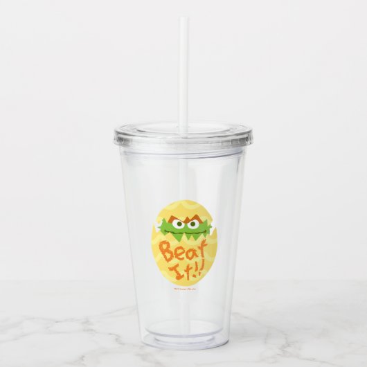 PaasOscar de Grouch Acryl Drinkbeker (Voorkant)