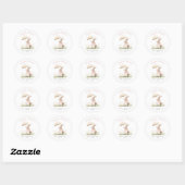 Paaspaashaas in pastelkleuren ronde sticker (Vel)