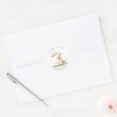 Paaspaashaas in pastelkleuren ronde sticker (Envelop)