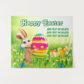 Paaspaaspaasfeest en eitje voor paastijd wandkleed (Voorkant (horizontaal))