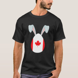 Paaspaaspaaskoog Canadese vlag Happy Pasen T-shirt