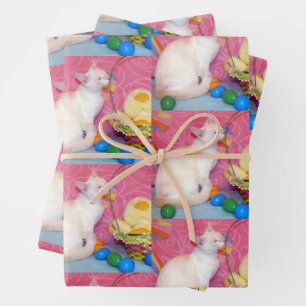 Paaspapier van Tiffany - Kattenpapier - 3 vellen