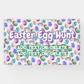 Paaspartij Eieren met tante Kleur Pasen Roze Spandoek (Horizontaal)