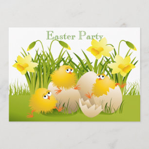 Paaspartij voor luiers, eieren en dekens kaart