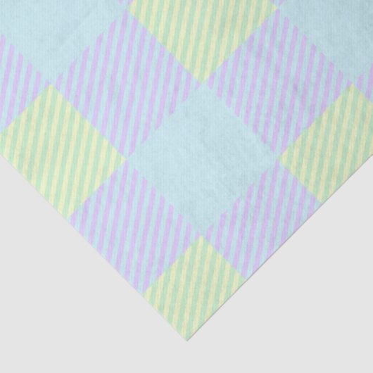 Paaspastel Kleuren Plain Pattern Custom Tissuepapier (Detail)