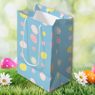 Paaspastel lichtblauw minimalistisch medium cadeauzakje