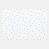 Paaspastel lichtblauw minimalistische set van 3 inpakpapier vel (Voorkant 3)