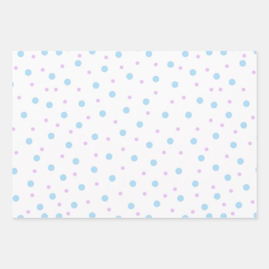 Paaspastel lichtblauw minimalistische set van 3 inpakpapier vel (Voorkant 3)