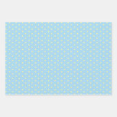 Paaspastel lichtblauw minimalistische set van 3 inpakpapier vel (Voorkant 2)