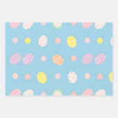 Paaspastel lichtblauw minimalistische set van 3 inpakpapier vel (Voorkant)