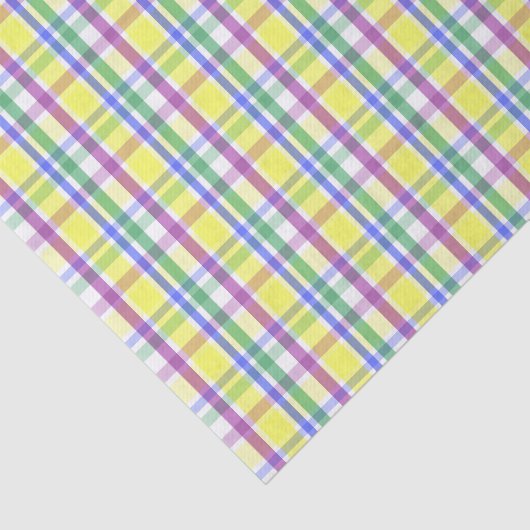 Paaspastel Plaid Spring Pattern Tissuepapier (Detail)