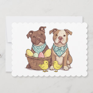 Paaspit Bull Dogs Feestdagenkaart