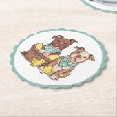 Paaspit Bull Dogs Kartonnen Onderzetters (Gekanteld)