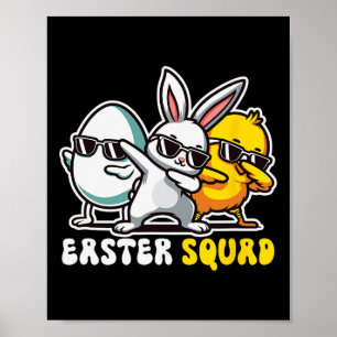 Paasplein met bunny Chick Egg Hunting Match Poster