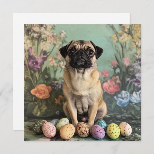 Paasplug rustieke botanische bloemenchic feestdagenkaart (Voorkant / Achterkant)