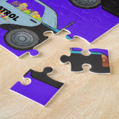 Paaspolitieauto voor patrouillepolitie legpuzzel (Zijkant)