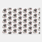 Paaspug waterverf bloemig inpakpapier vel (Voorkant 2)