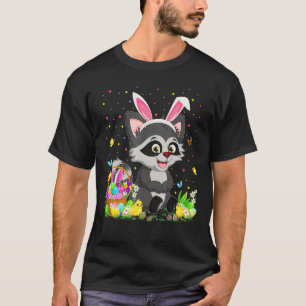 Paasracon Bunny Egg Hunting Raccoon Pasen T-shirt