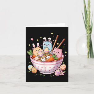 Paasramen Katten Schattigee Anime Happy Easter Day Kaart