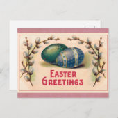 paasroze eieren briefkaart (Voorkant / Achterkant)