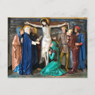 Paasscène van de Kruisiging. Briefkaart