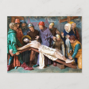 Paasscène van de Kruisiging. Briefkaart