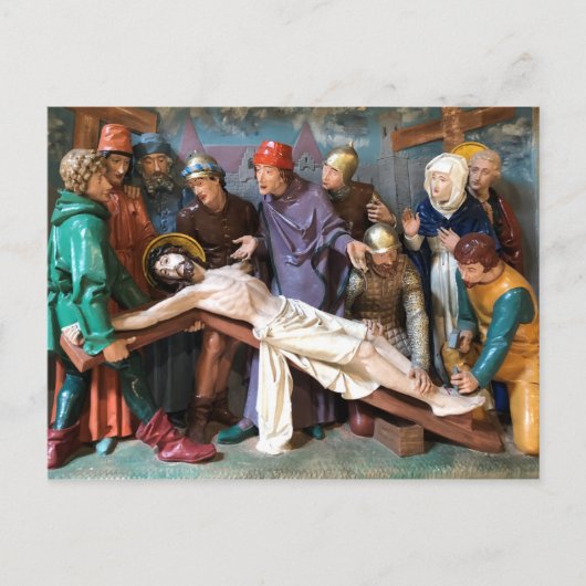 Paasscène van de kruisiging. briefkaart (Voorkant)