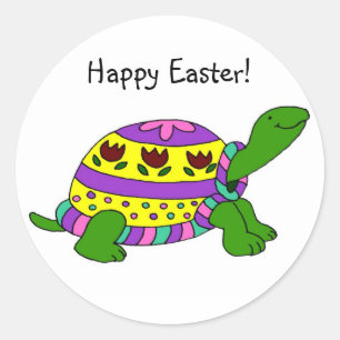 Paasschildpad Ronde Sticker