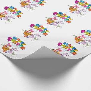 paasschottenomhulsel/messing met mandje eieren cadeaupapier