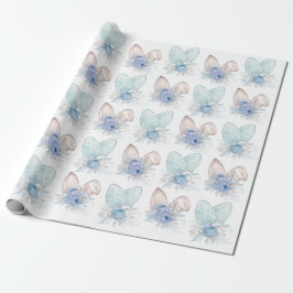 Paasse Waterverf Bunny Ears Floral Cadeaupapier
