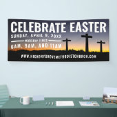 Paasservice Tijdbanner voor kerken Spandoek (Beurs)