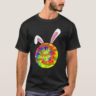 Paassoftball Bunny Rabbit Ears voor mam Kinder jon T-shirt