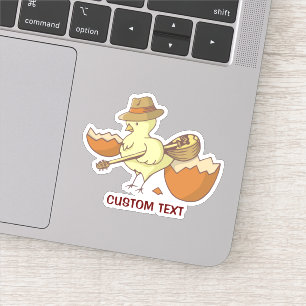 Paassteen met Bouzouki Sticker
