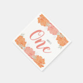 Paasstrand en Oranje pony's Baby eerste verjaardag Servet (Hoek)