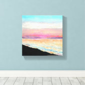 Paasstrand Schilderen van Sunset Chalk Paint Canvas Afdruk (Insitu (Houten vloer))