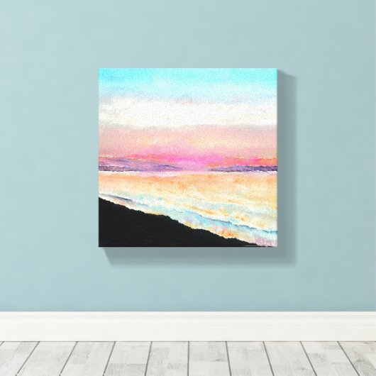 Paasstrand Schilderen van Sunset Chalk Paint Canvas Afdruk (Insitu (Houten vloer))