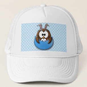 Paasuil - blauw trucker pet