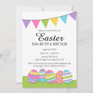 Paasuitnodiging voor Egg Hunt of Brunch Kaart