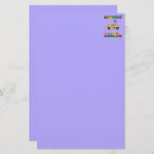 Paasviering Paarse briefpapier (Voorkant / Achterkant)