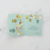 Paasvogels, vogelfokkers en -eieren feestdagen kaart (Binnen)