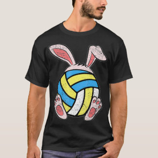 Paasvolleybal Liefhebber Bunny Ears Ball Schattige T-shirt