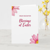 Paaswenskaart voor lieve dochter kaart (Gele Bloem)