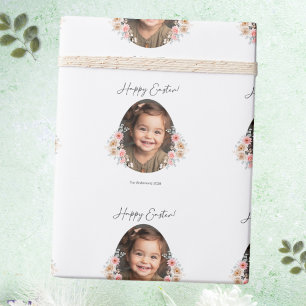 Paaswrapping papier met foto en bloemenpapier Lijs