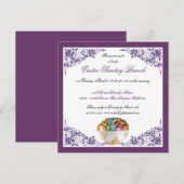 Paaszondag Brunch - Aangepaste uitnodigingen met g (Voorkant / Achterkant)